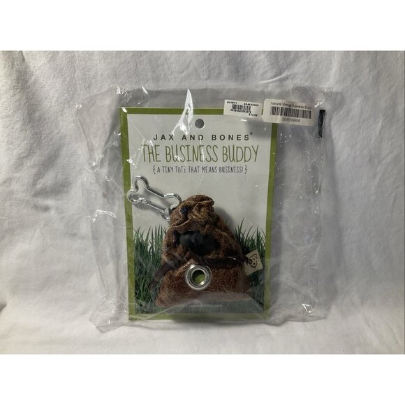 Jax & Bones Drawstring Faux Leather Hands Free Dog Poop Bag Holder Pet Accessory - Picture 2 of 7